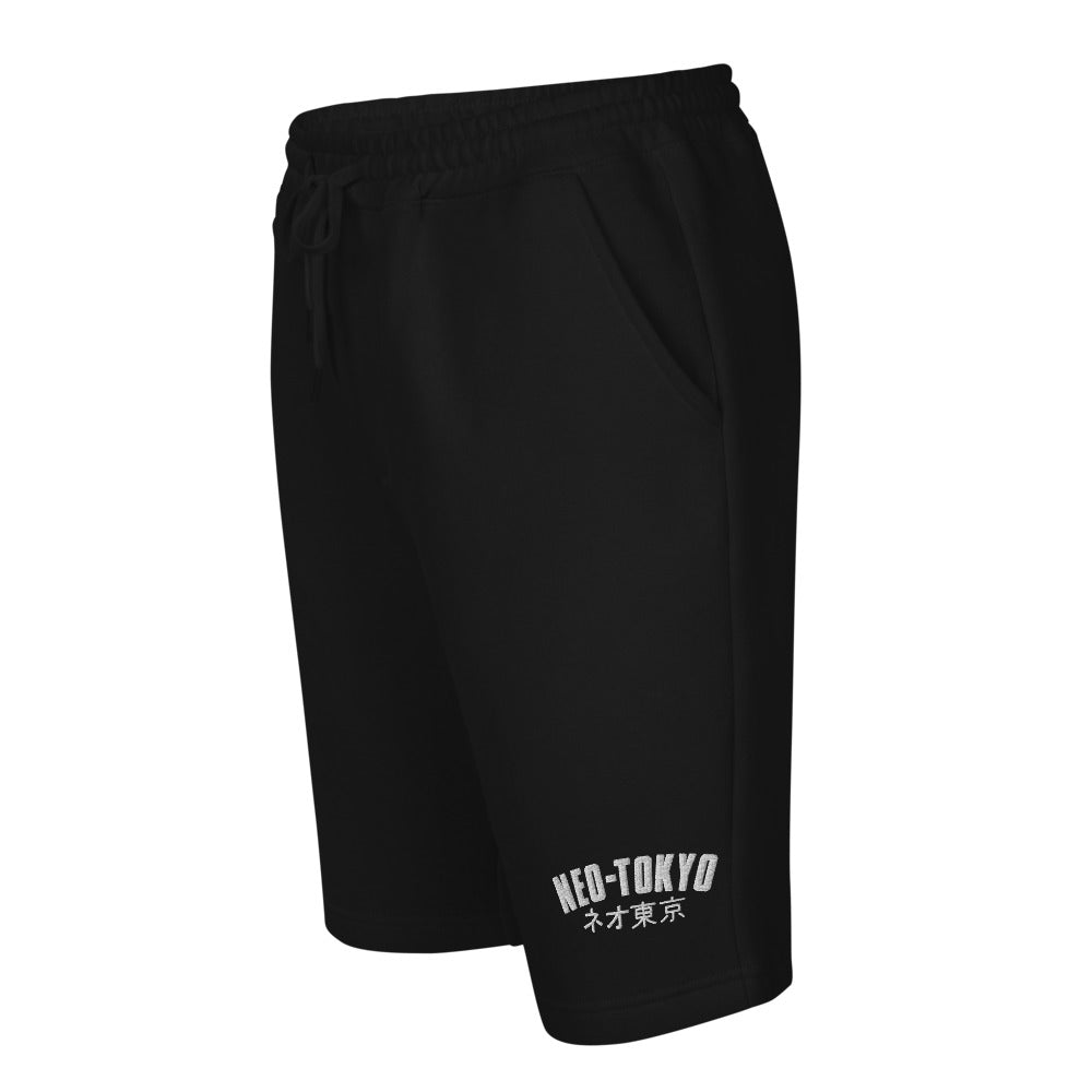 Neo-Tokyo embroidered fleece shorts