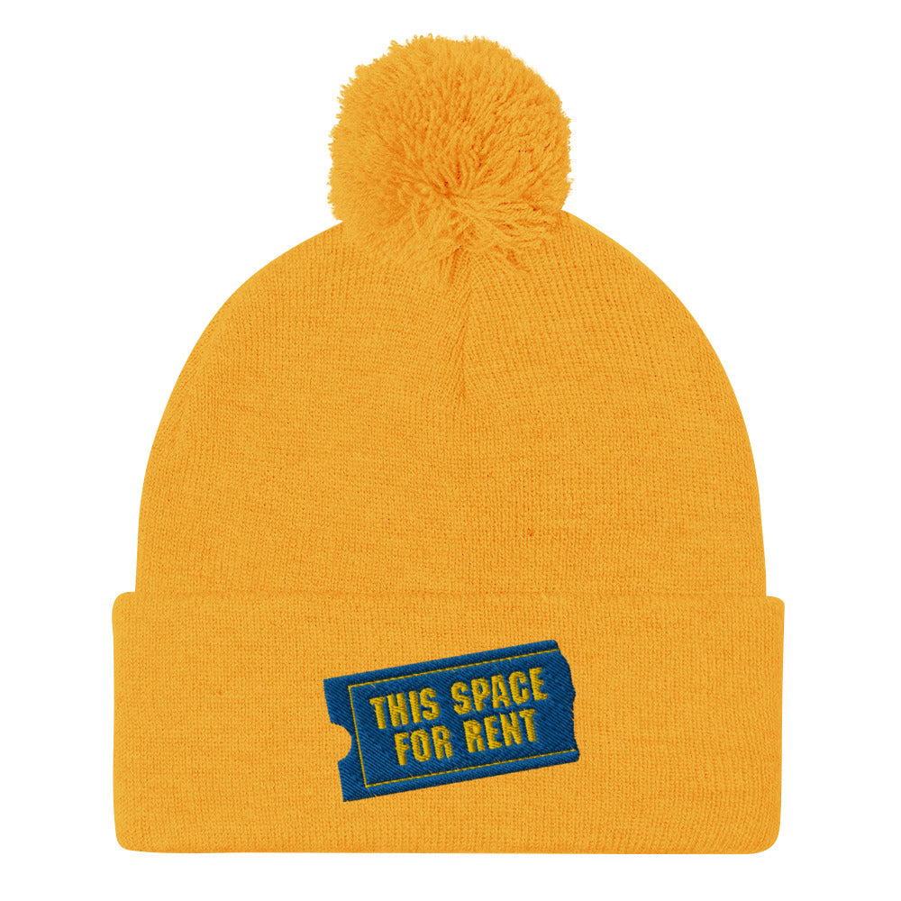 This Space For Rent beanie with pom