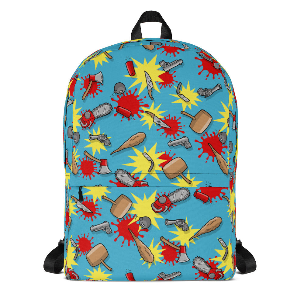 Bite & Fight allover print backpack