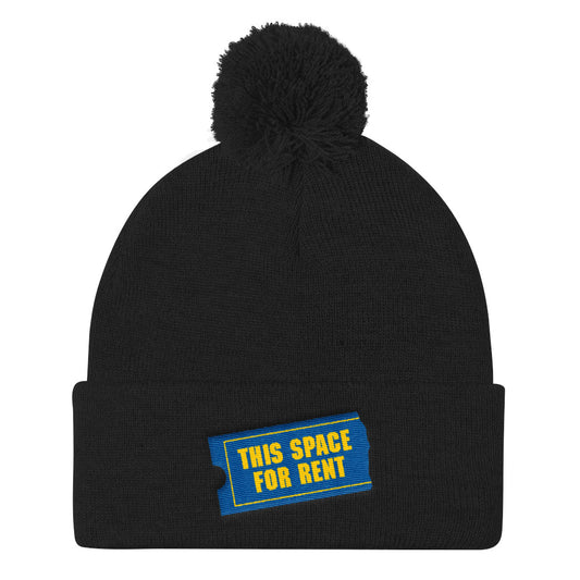 This Space For Rent beanie with pom