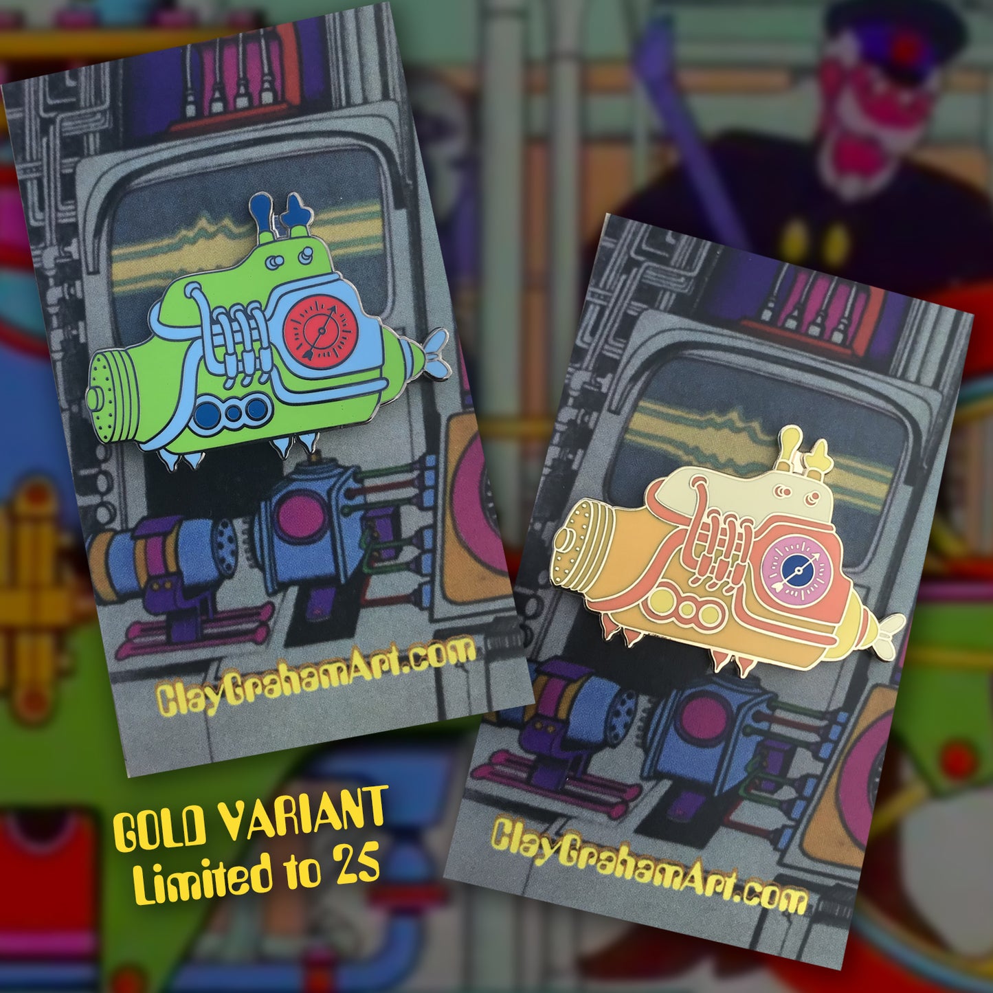 Sub-par Motor 1.75" Hard Enamel Pin