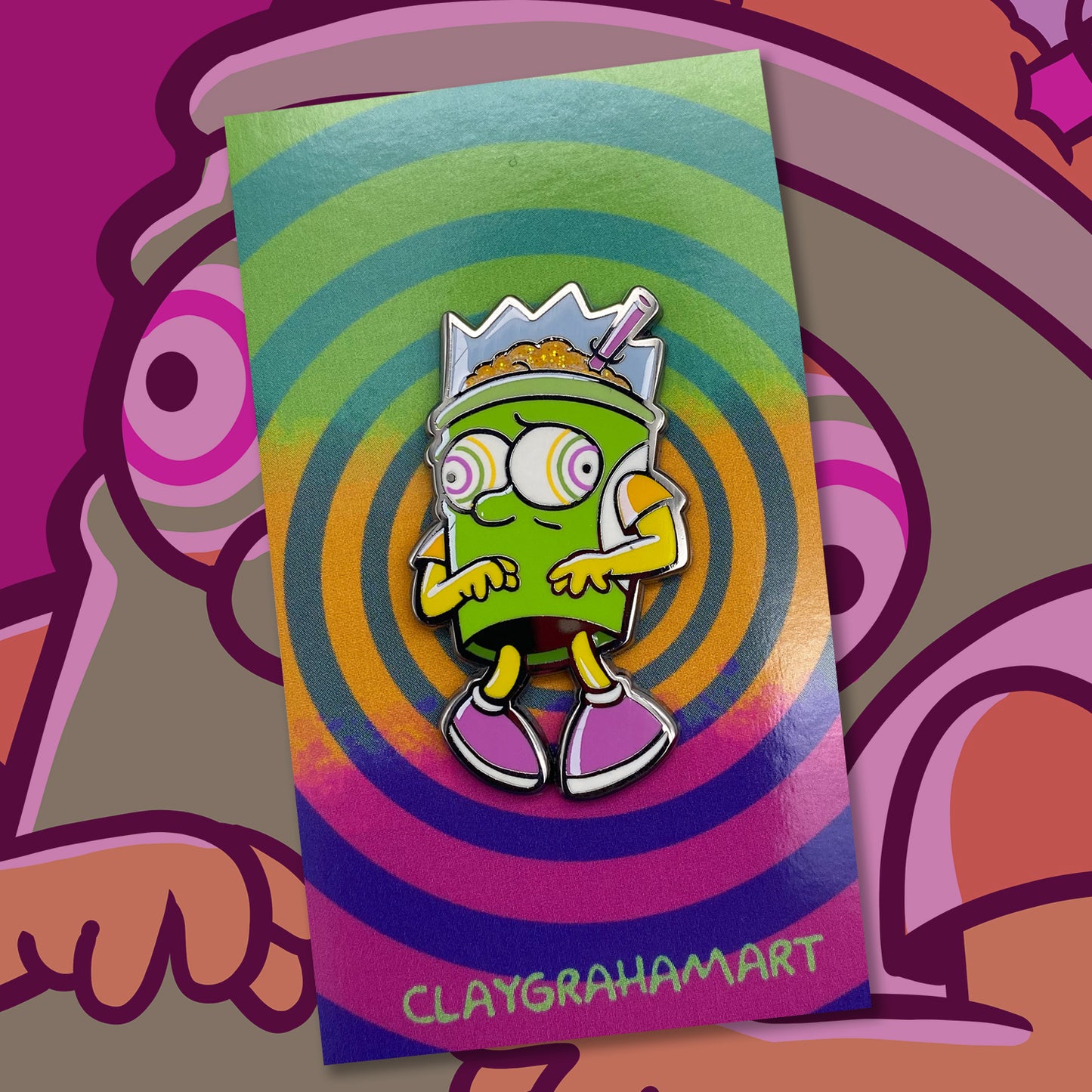 You Are What You Drink Squishee 1.75" hard Enamel Pin