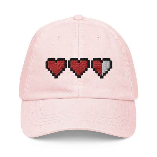 Pixel Heart pastel dad hat