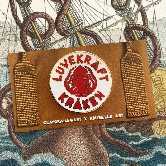 Luvekraft Kraken 1.5" Hard Enamel Pin & 3" Patch