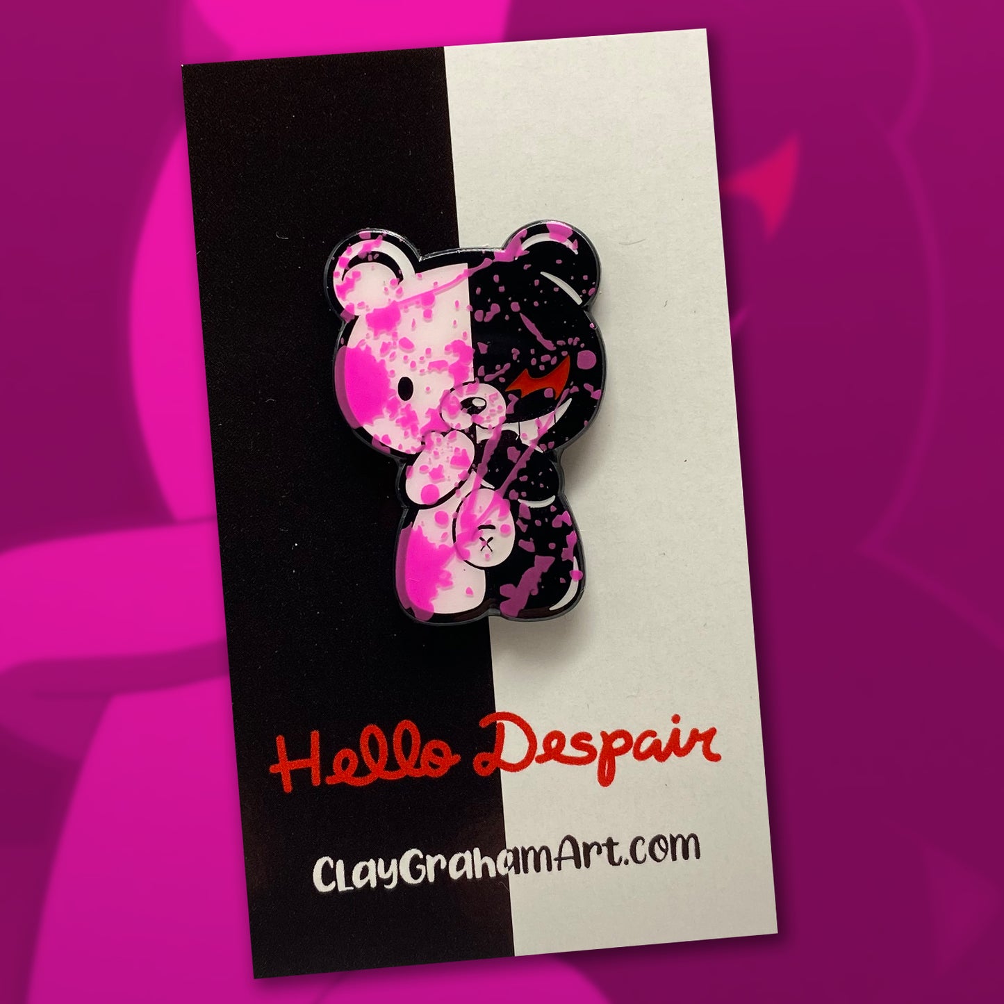 Hello Despair 1.5" Soft Enamel Pin