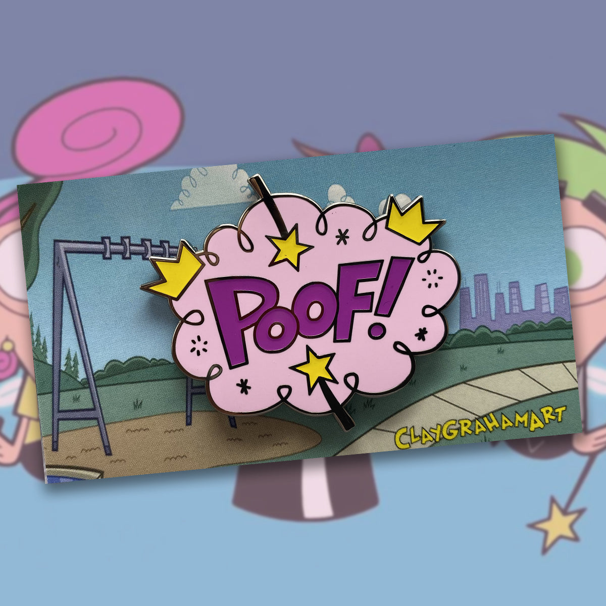 Fairly Odd Magic 2" Hard Enamel Pin