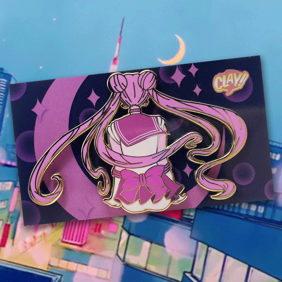 Sitter Moon 3" Hard Enamel Pin