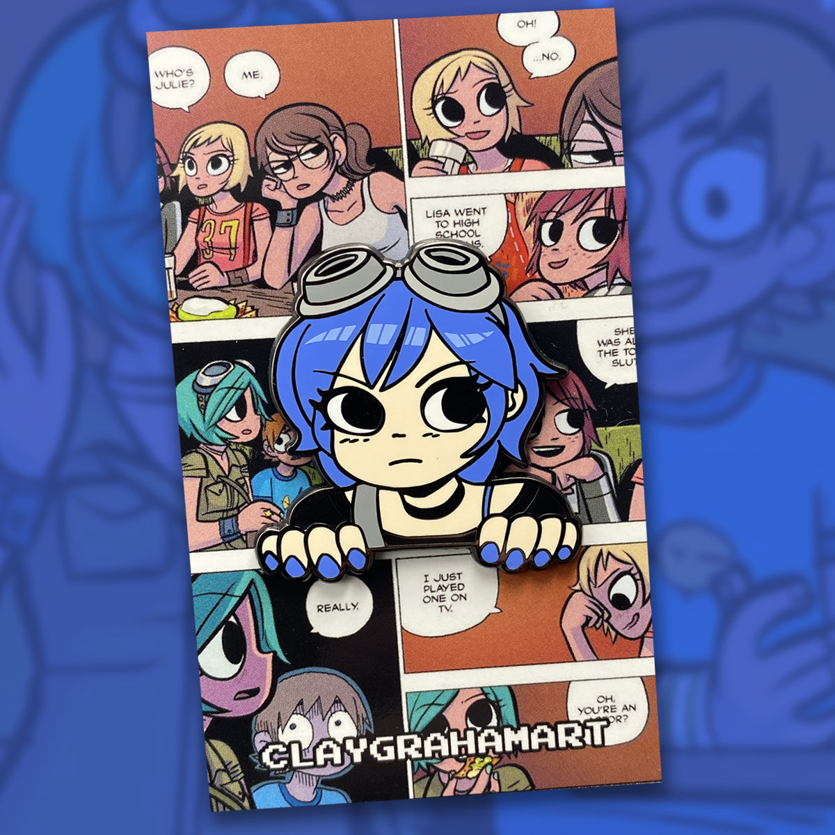 Ramona F Peeker 1.5" hard enamel pin