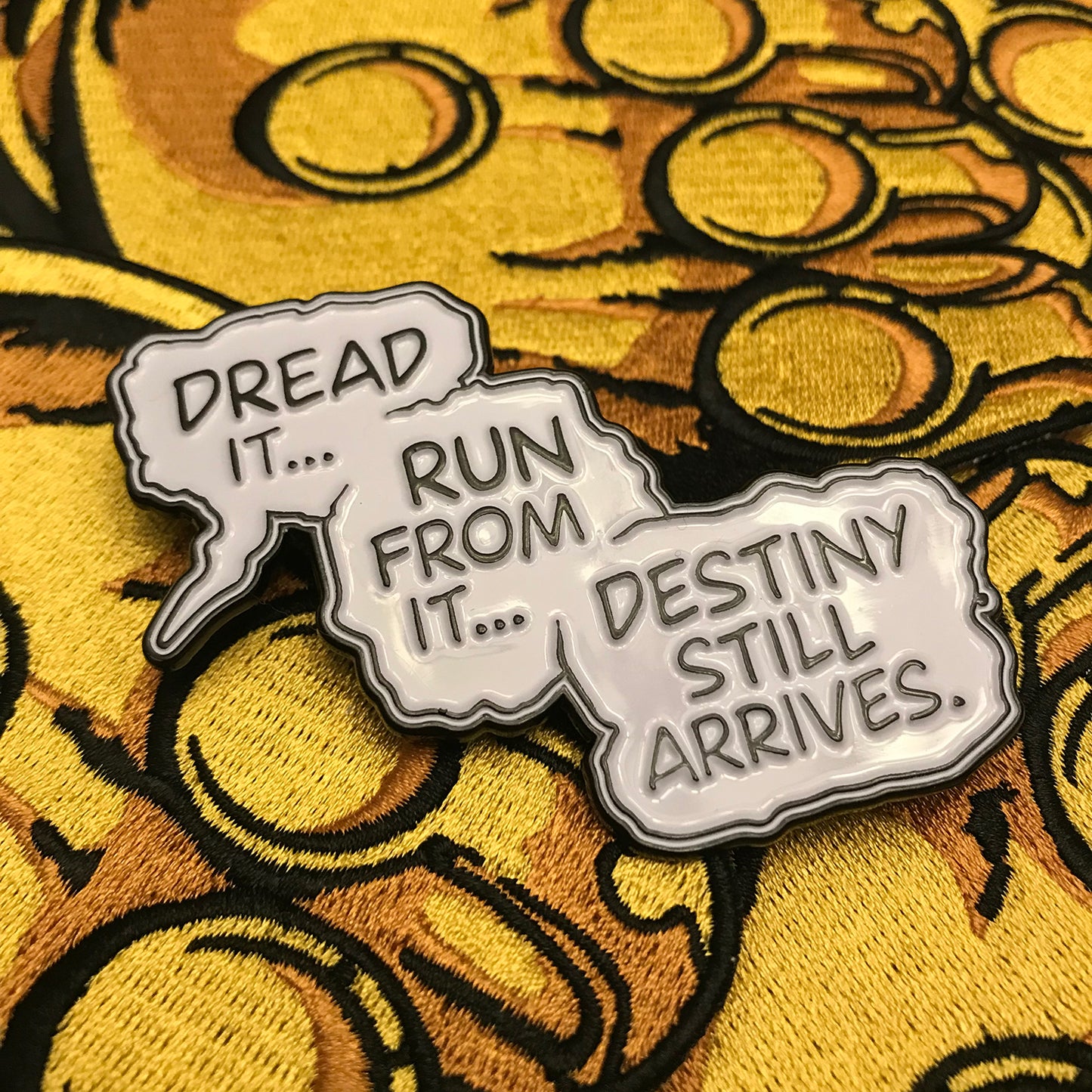 Titan's Warning 2.75" Enamel Pin