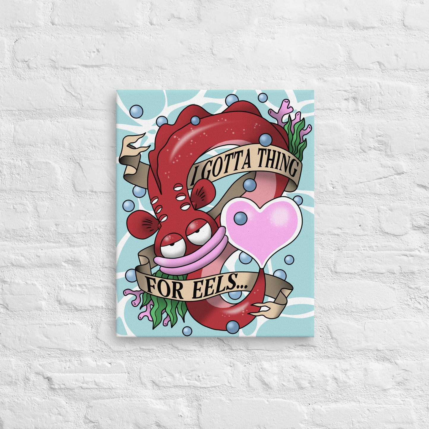 I Gotta Thing For Eels canvas print