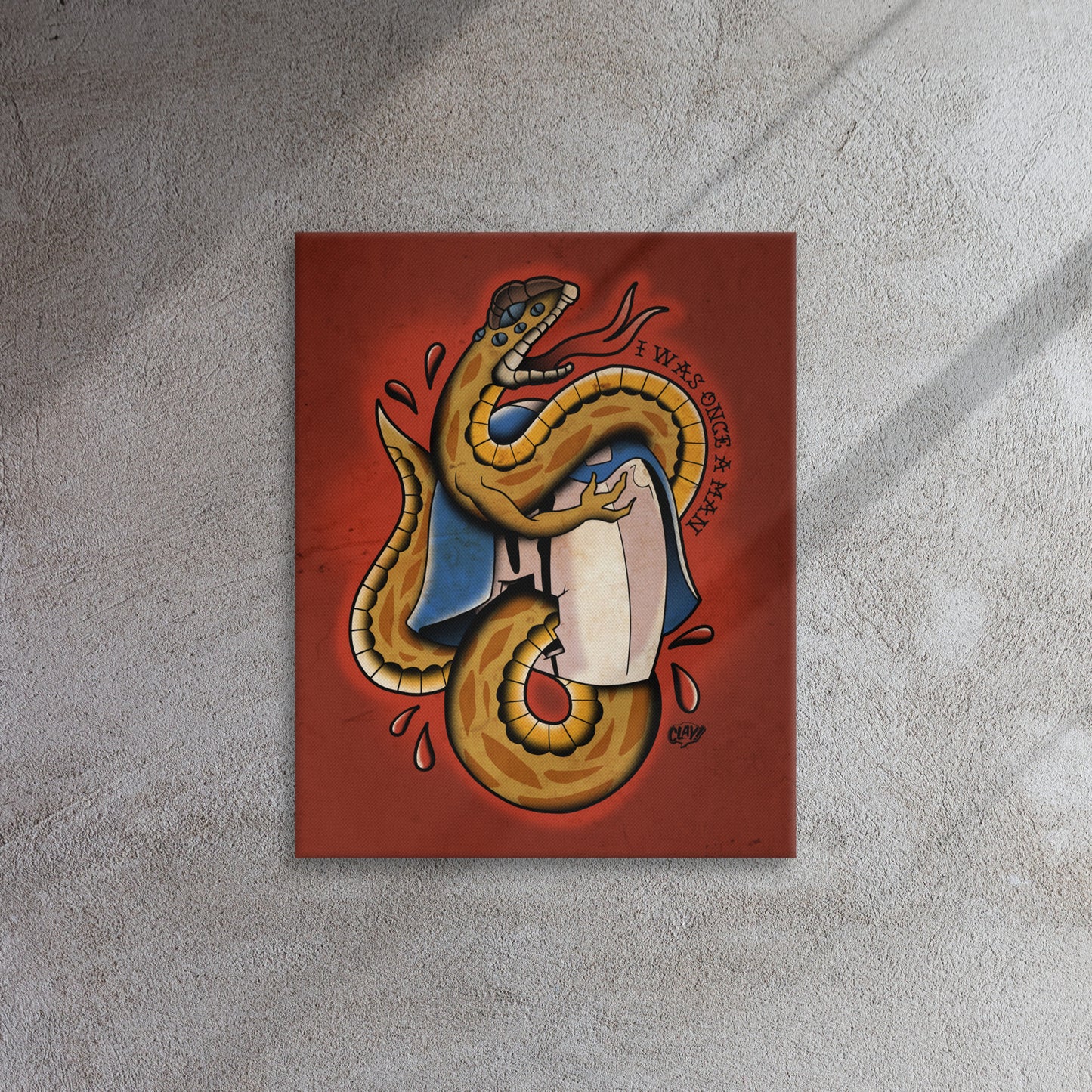 I Was Once A Man Tattoo canvas print