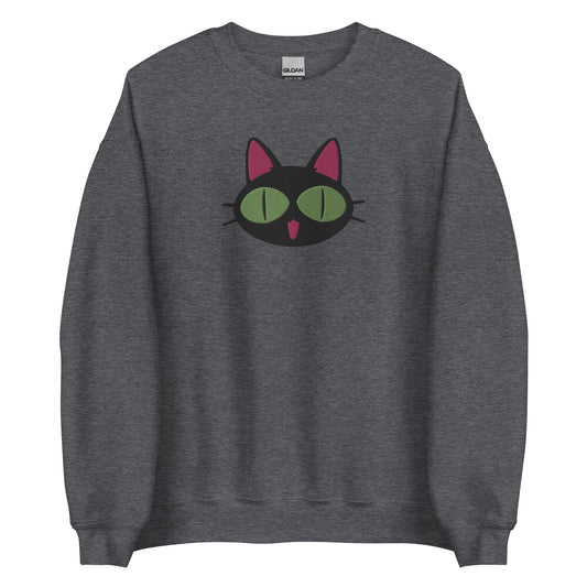 Kuroneko-Sama embroidered crewneck sweatshirt