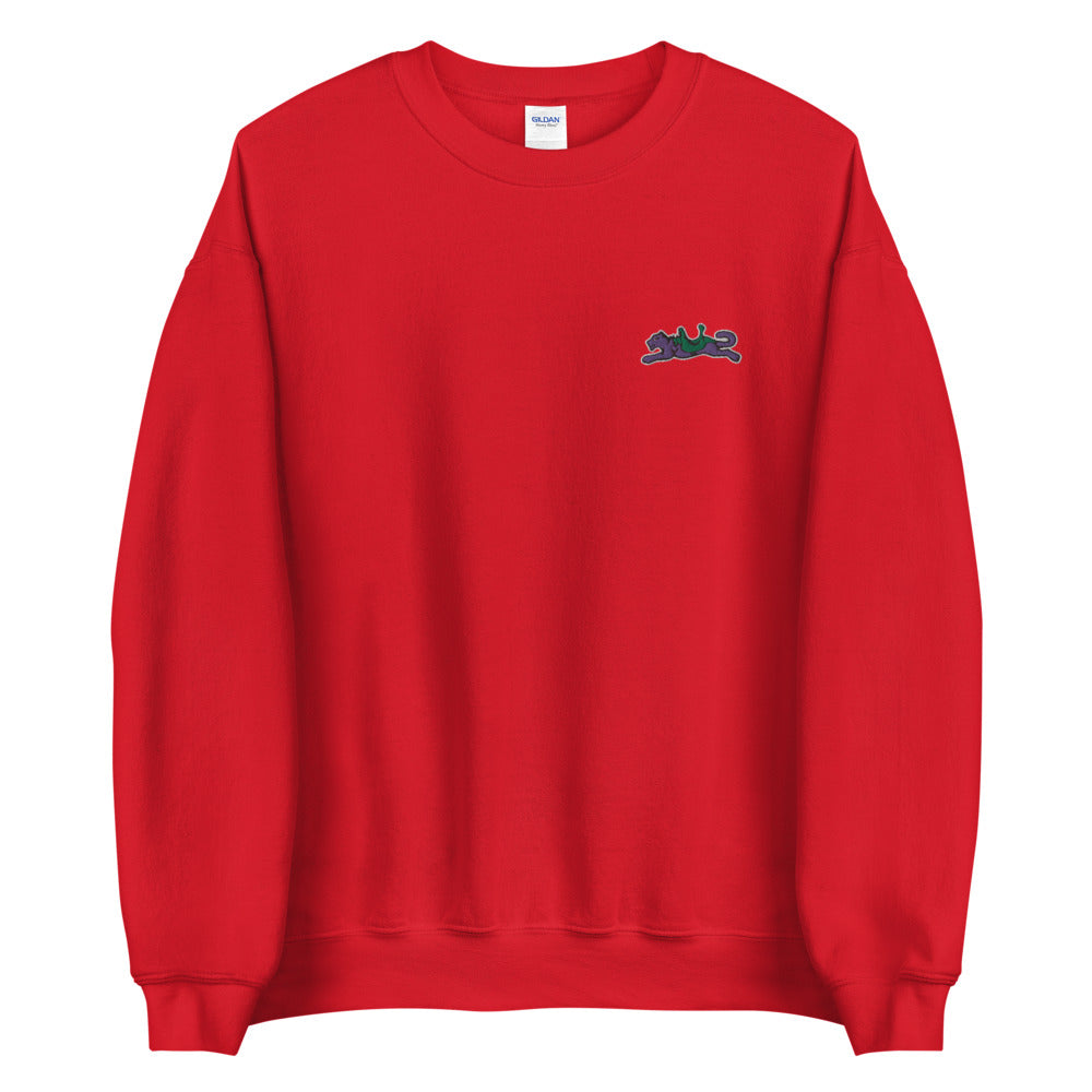 La Panthère embroidered crewneck sweatshirt