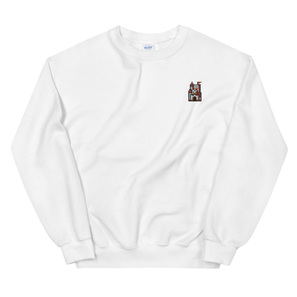 Pixel Castle embroidered crewneck sweatshirt