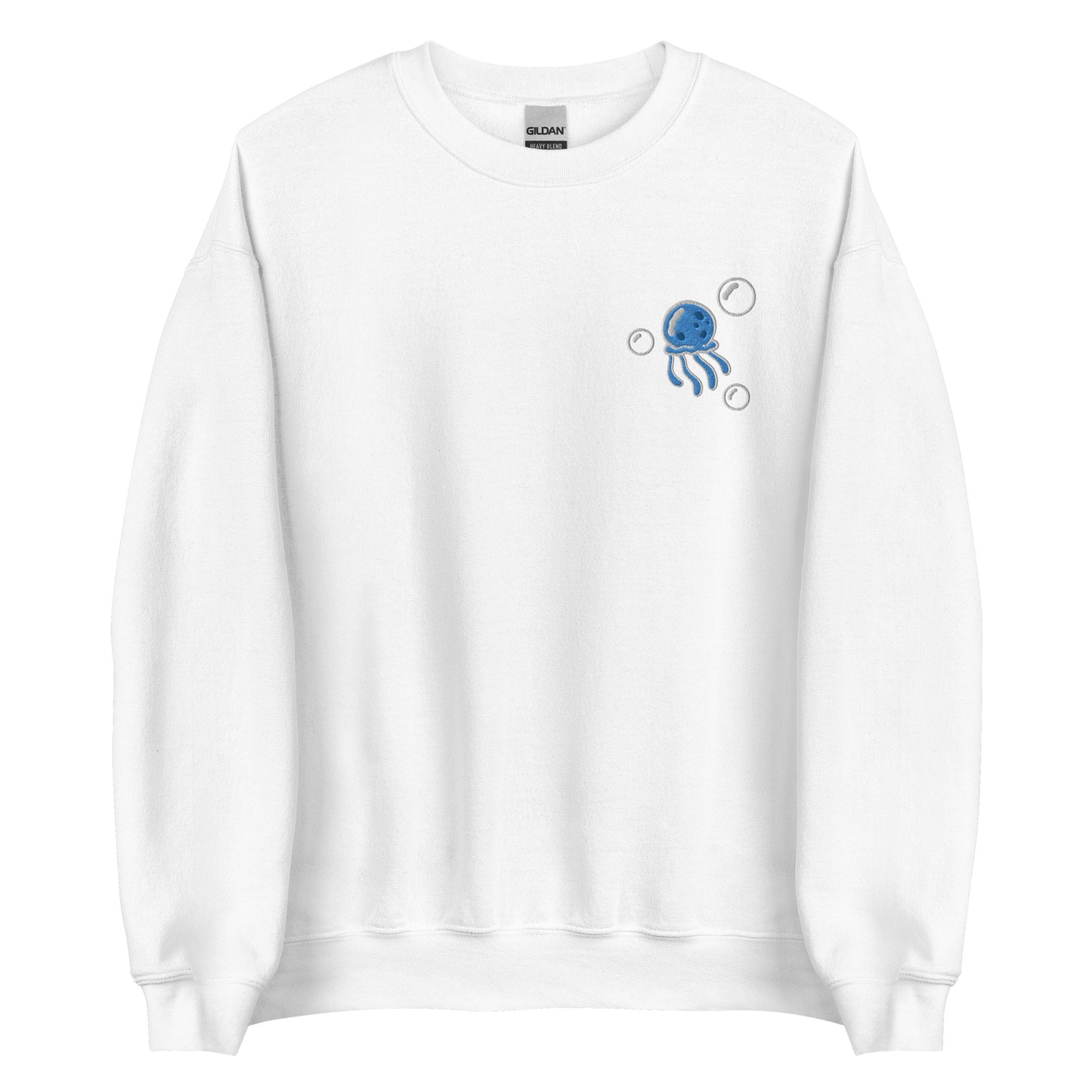 Jellyfish BLUE embroidered crewneck sweatshirt