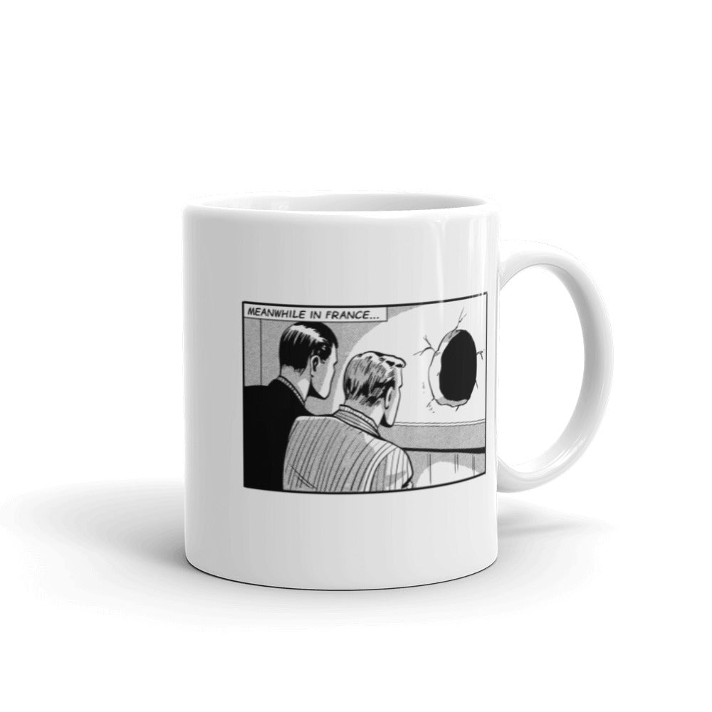 Meanwhile in France ceramic mug