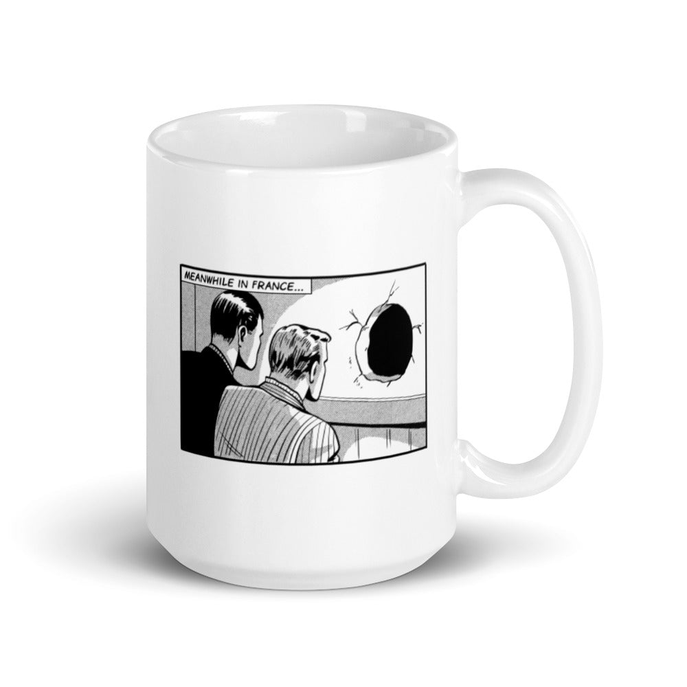 Meanwhile in France ceramic mug