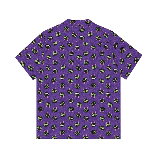Kuroneko-Sama allover print button-down shirt
