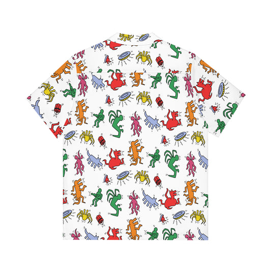 Kieth HarTHING allover print button-down shirt