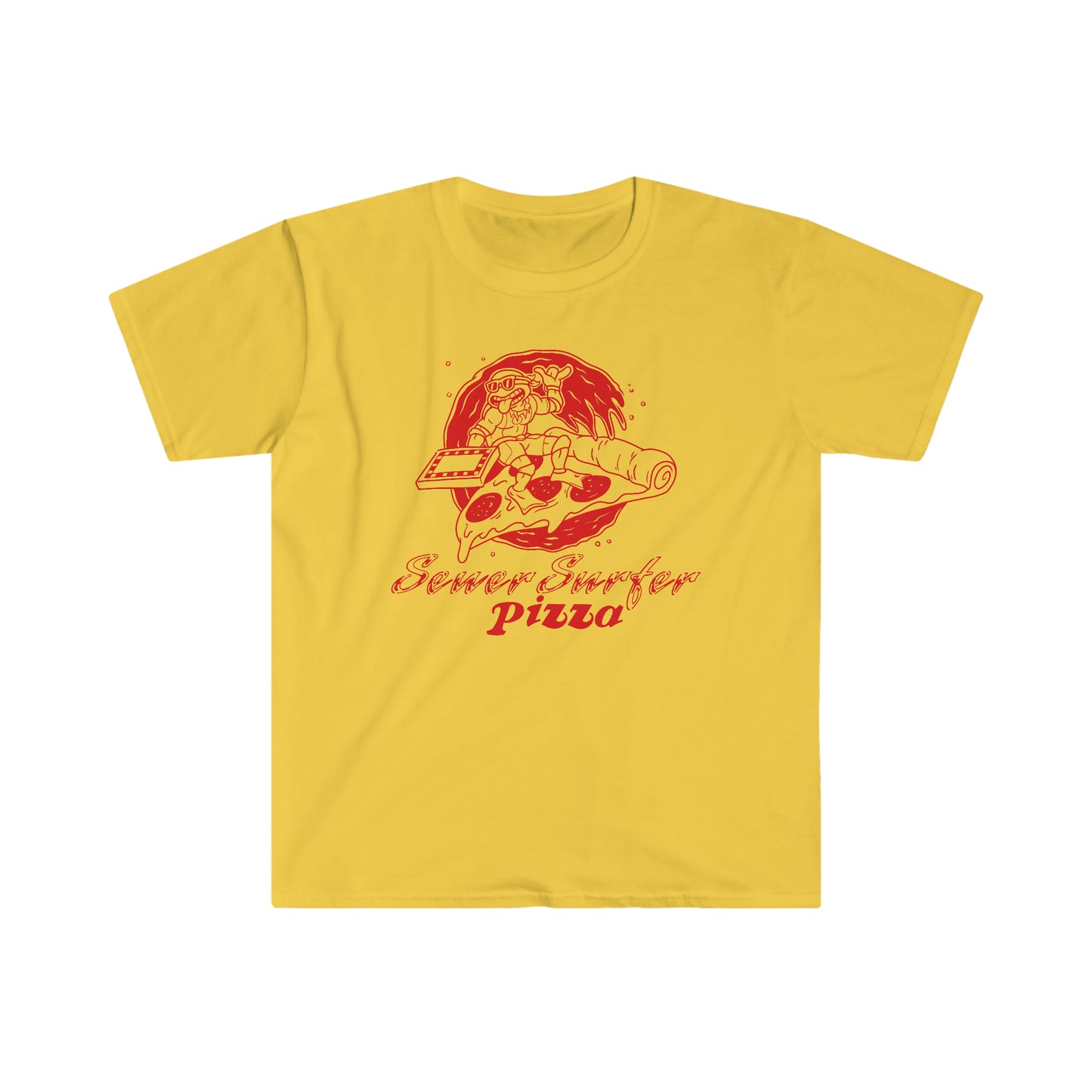 Sewer Surfer Pizza t-shirt