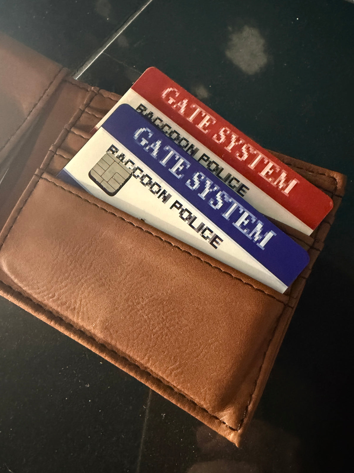 Raccoon Police Gate Keycard credit card skin