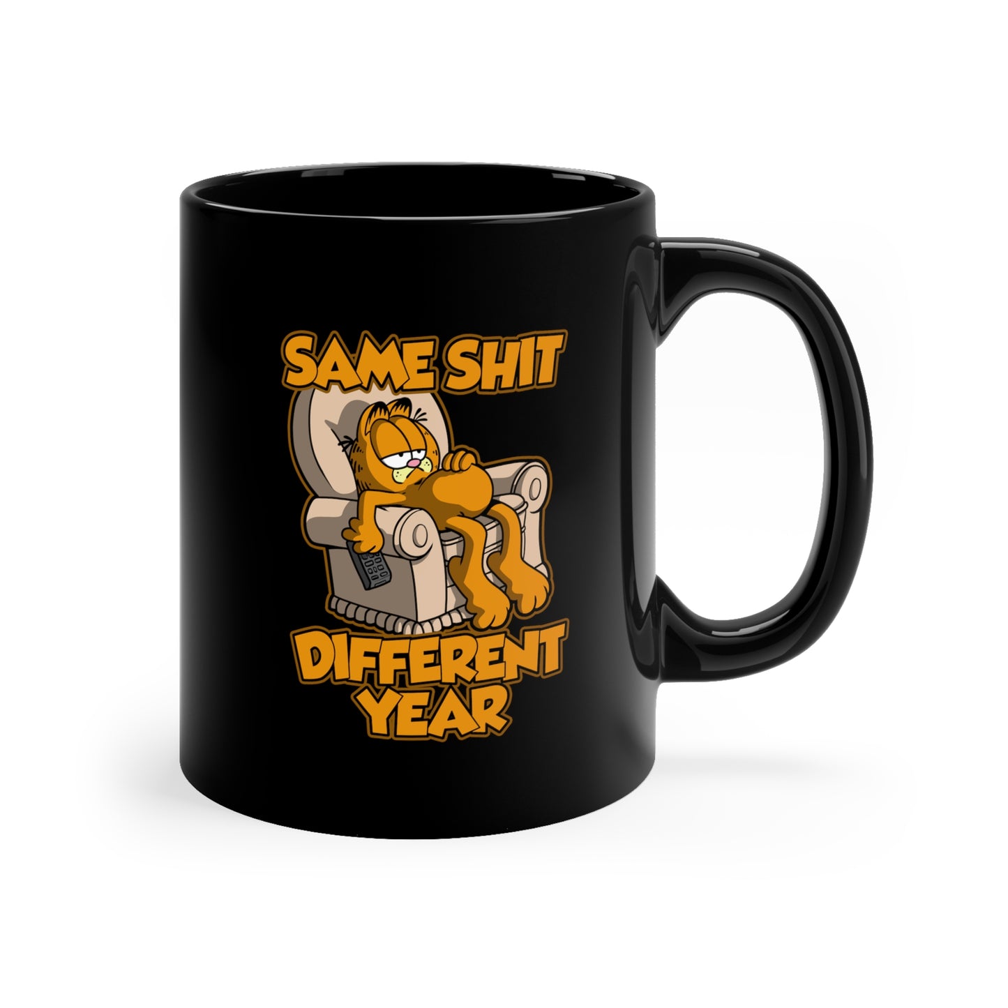 Same Cat, Different Year ceramic mug