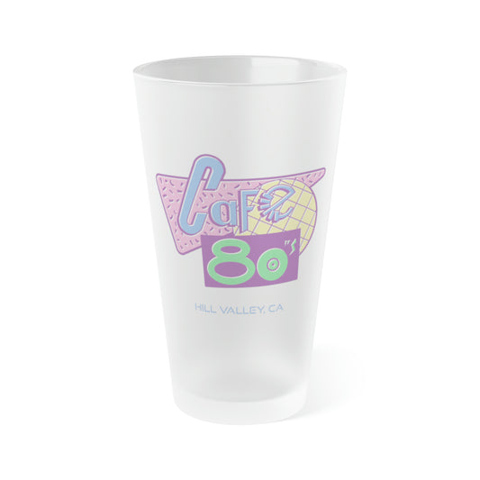 Cafe 80s frosted pint glass