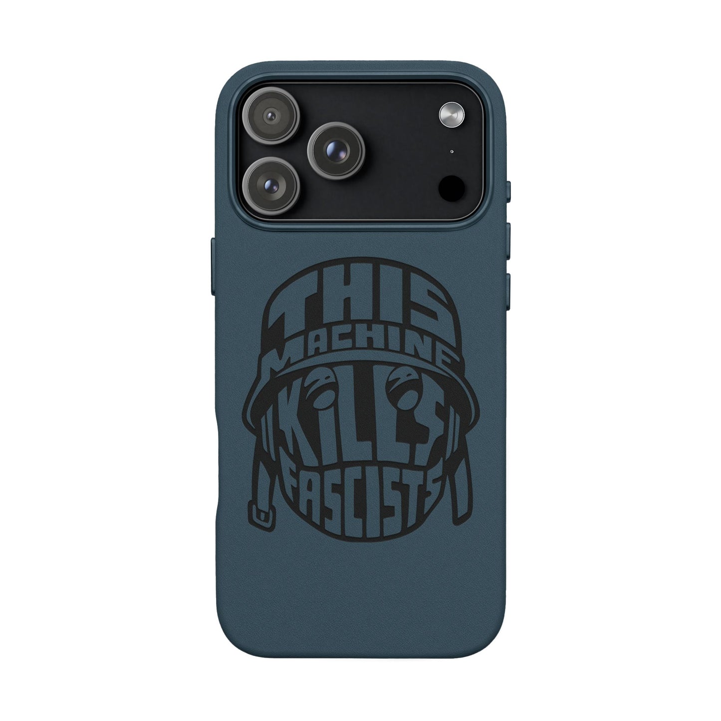 This Machine Kills Fascists faux leather phone case