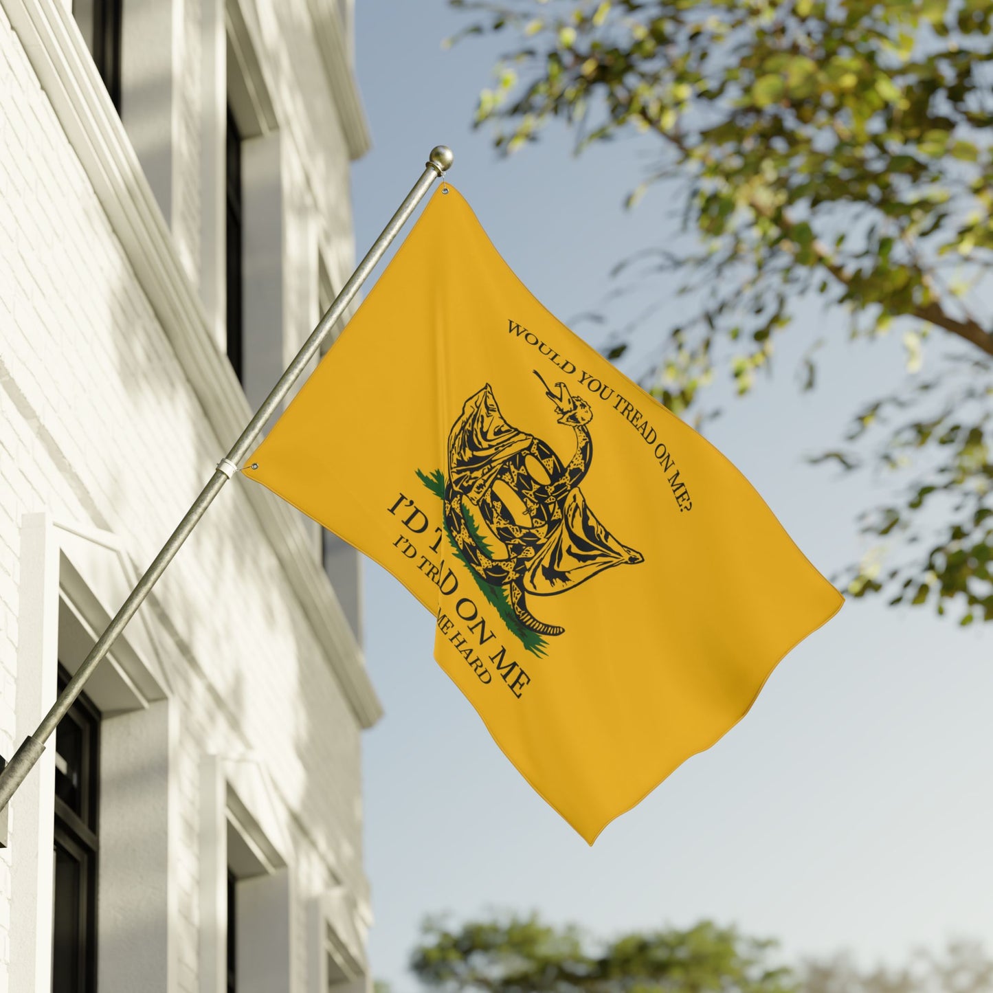 Would You Tread On Me? double-sided flag