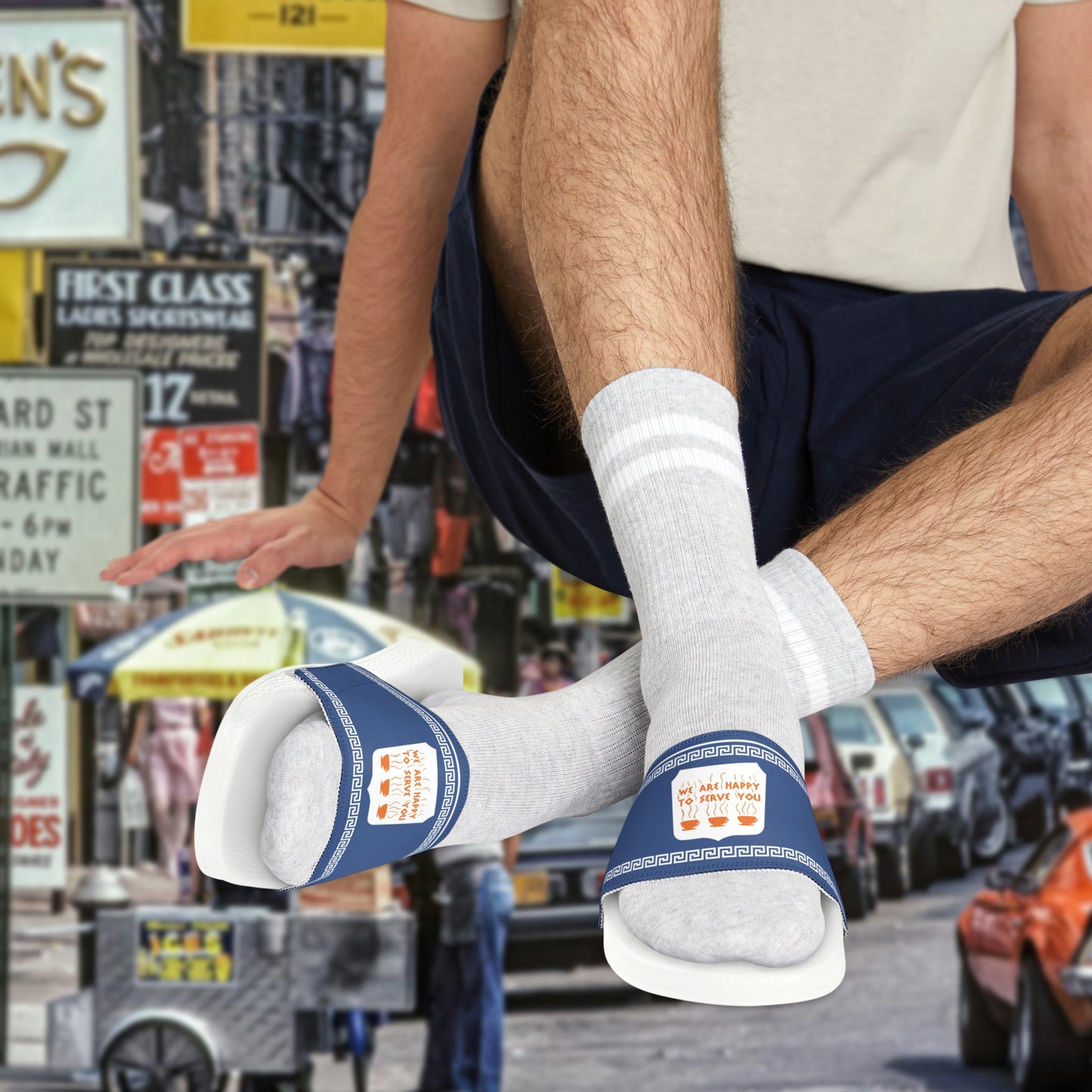 NYC Cup men's PU slide sandals