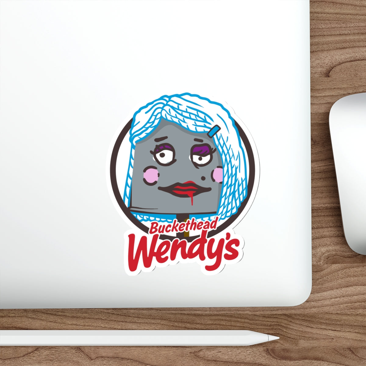 Buckethead Wendy's vinyl sticker