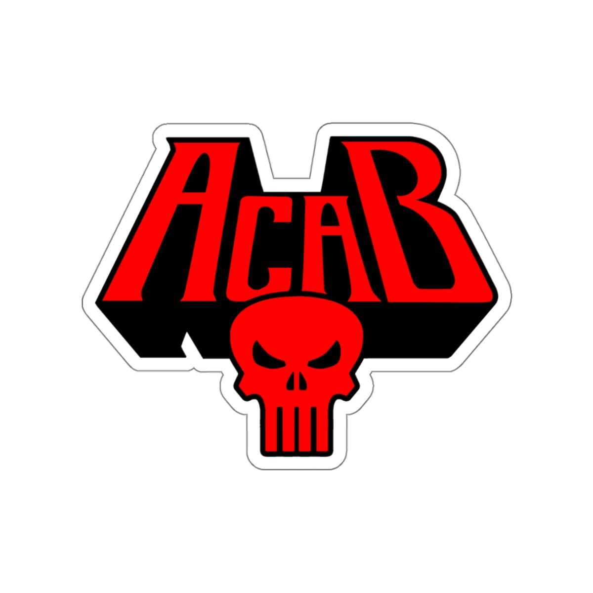 Archaic Corrupt And Broken RED vinyl sticker