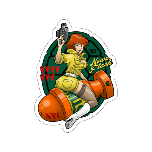 April Bombshell vinyl sticker