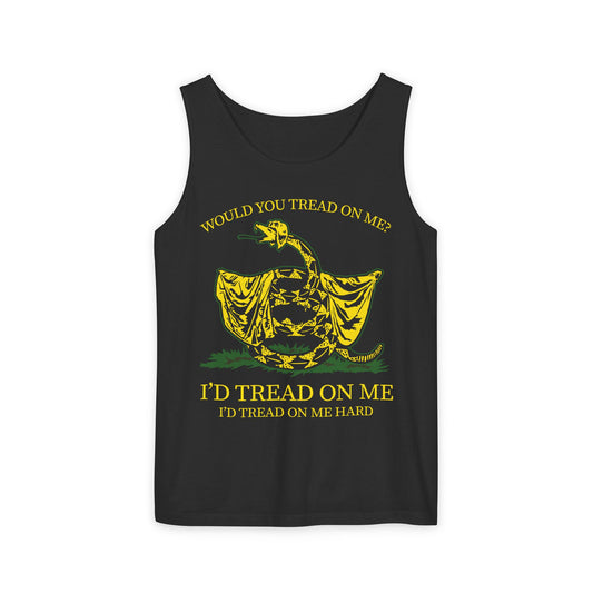 Would You Tread On Me? tank top