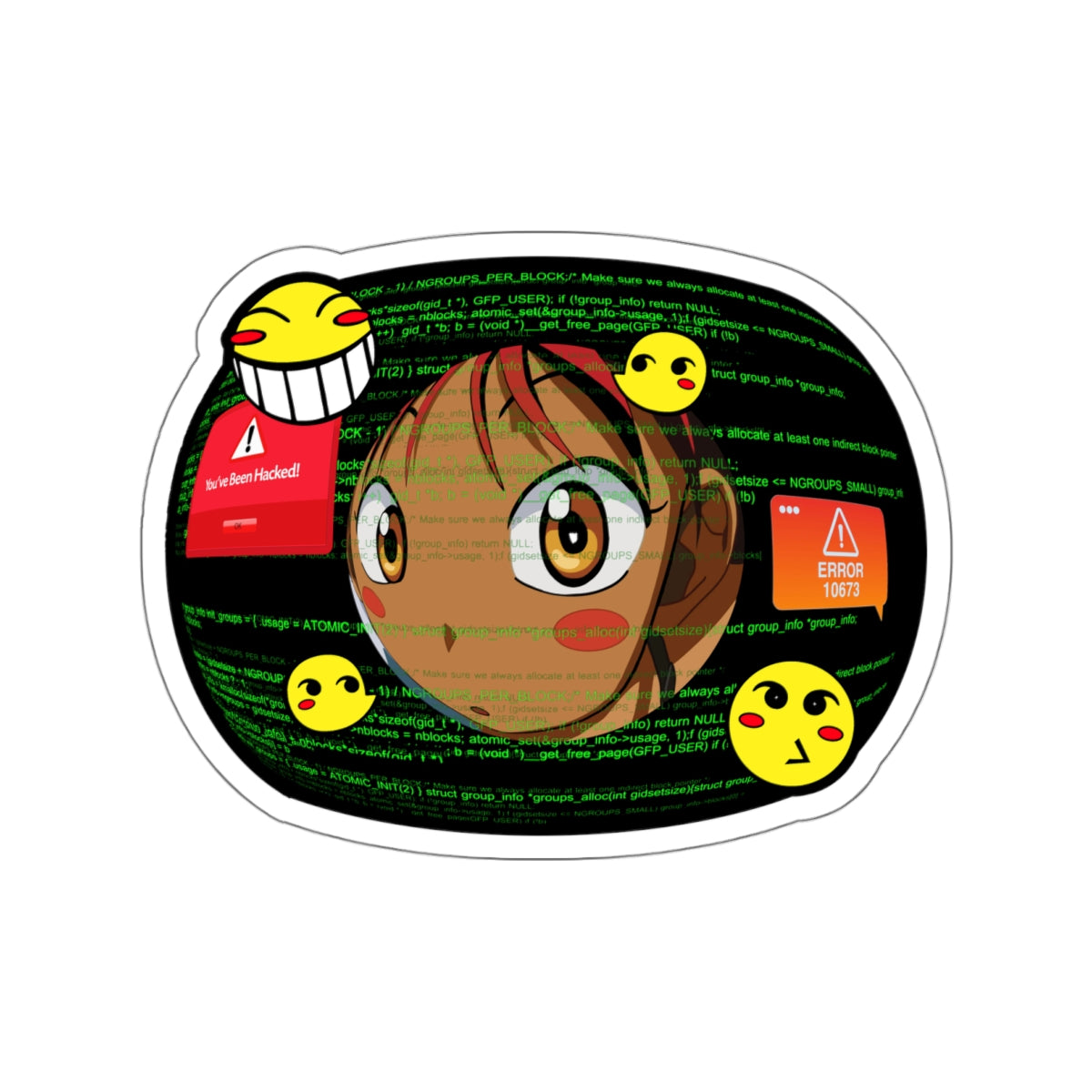 You've Been Hacked vinyl sticker