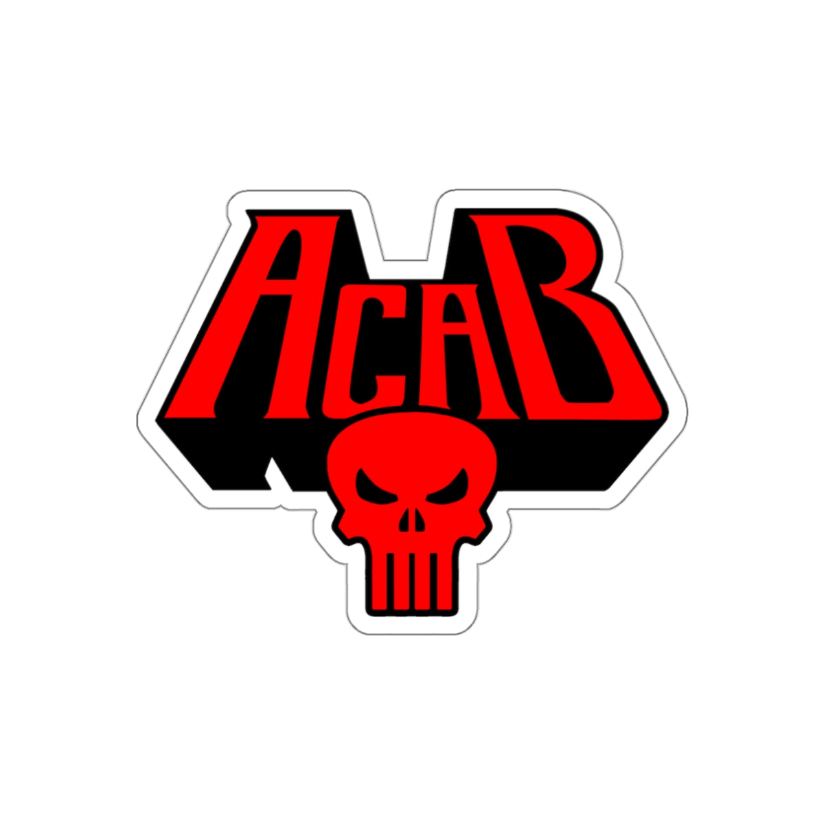 Archaic Corrupt And Broken RED vinyl sticker