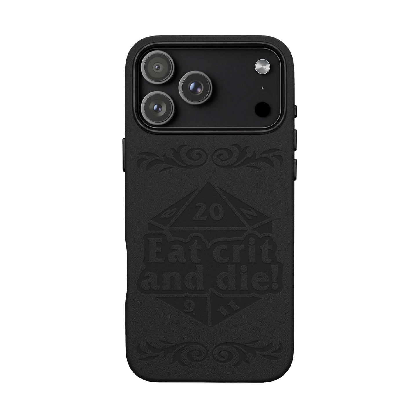 Eat Crit and Die! faux leather phone case