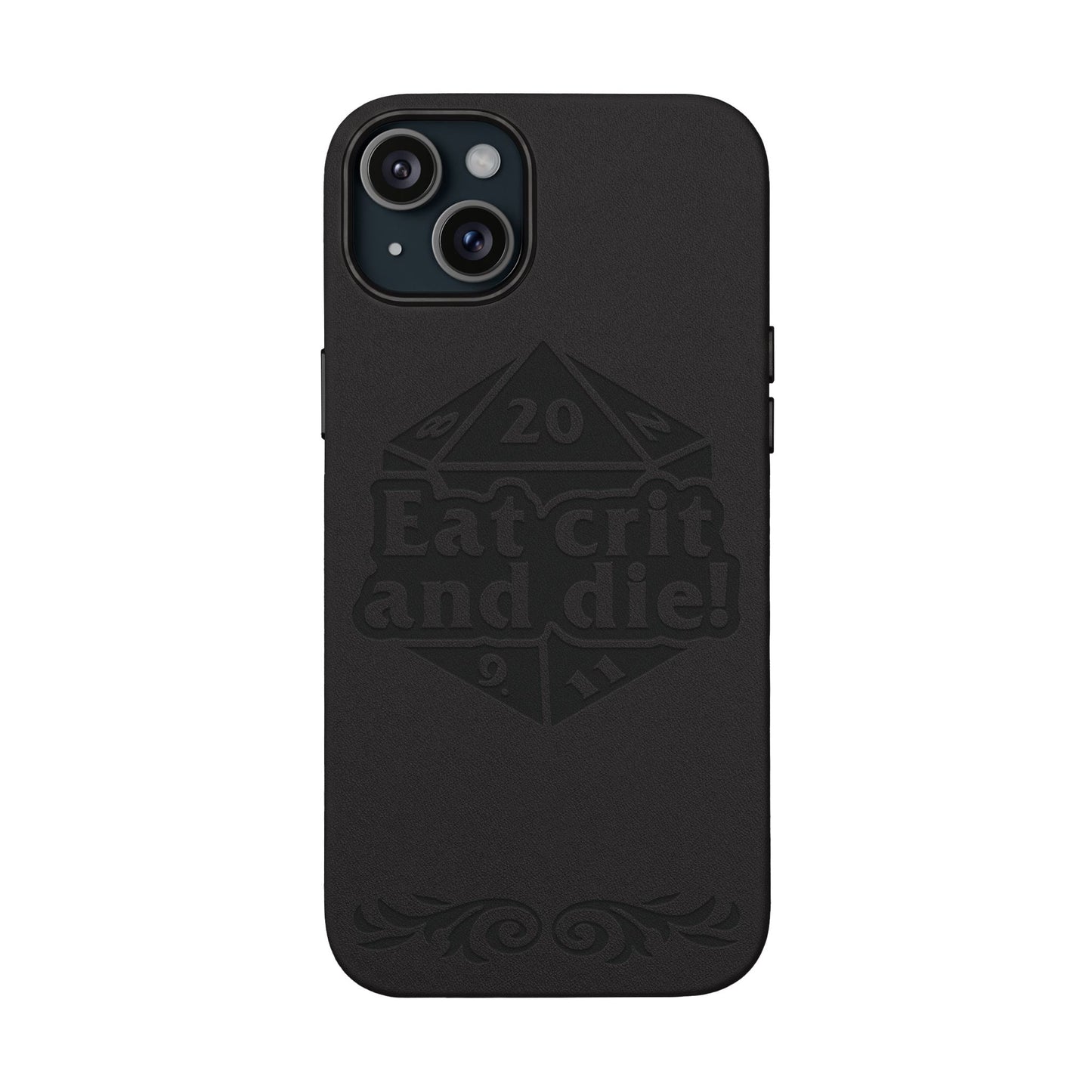 Eat Crit and Die! faux leather phone case