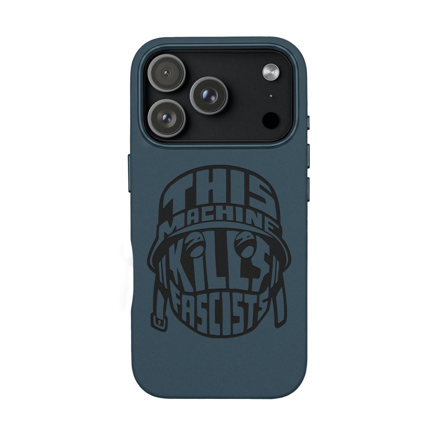 This Machine Kills Fascists faux leather phone case