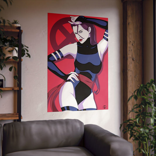 Psylocke'd In matte poster