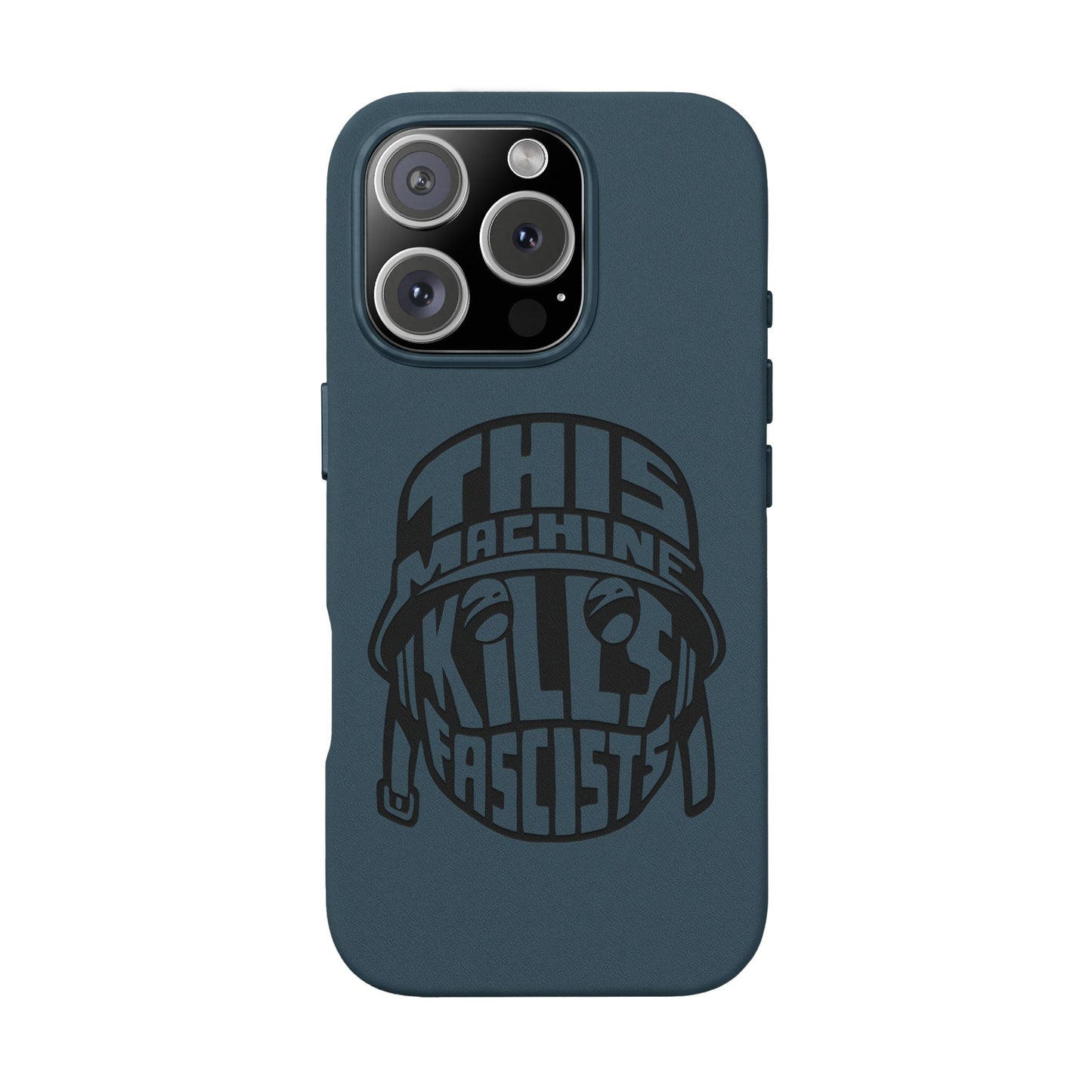 This Machine Kills Fascists faux leather phone case