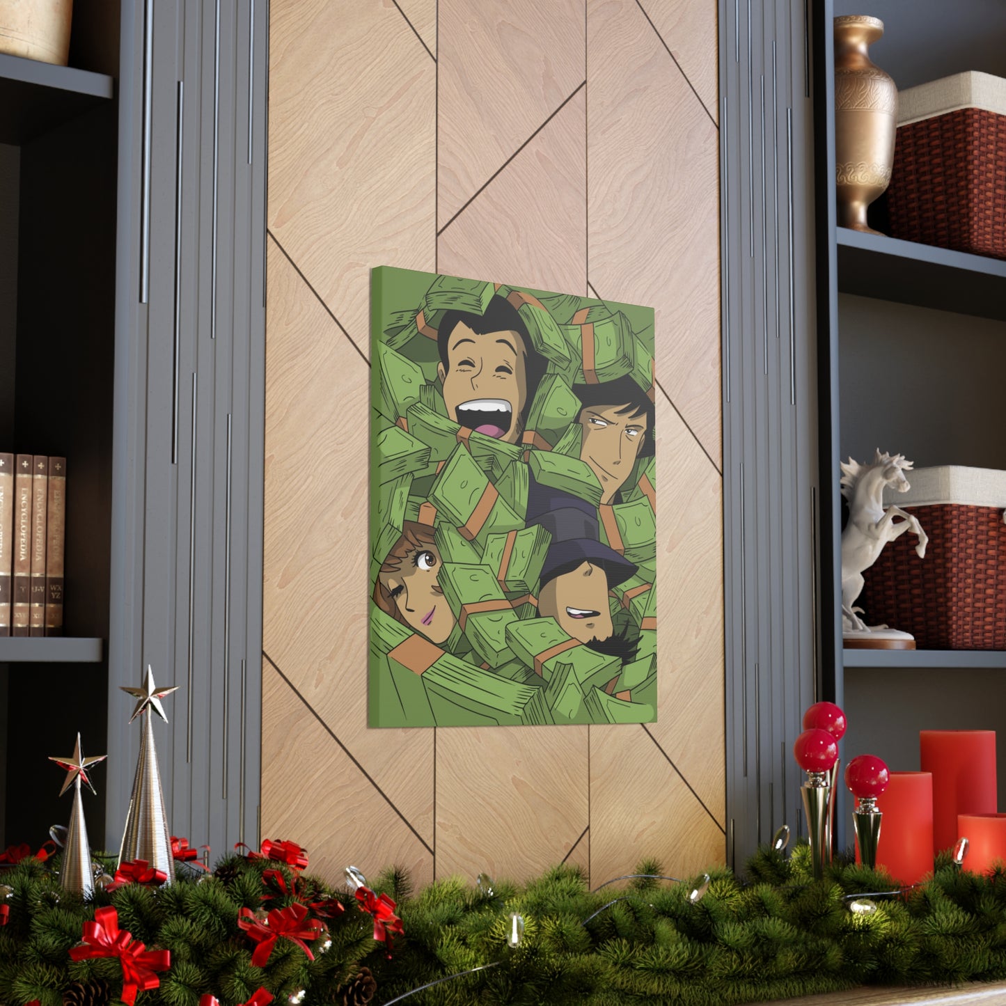 Buried In Cash canvas wrap