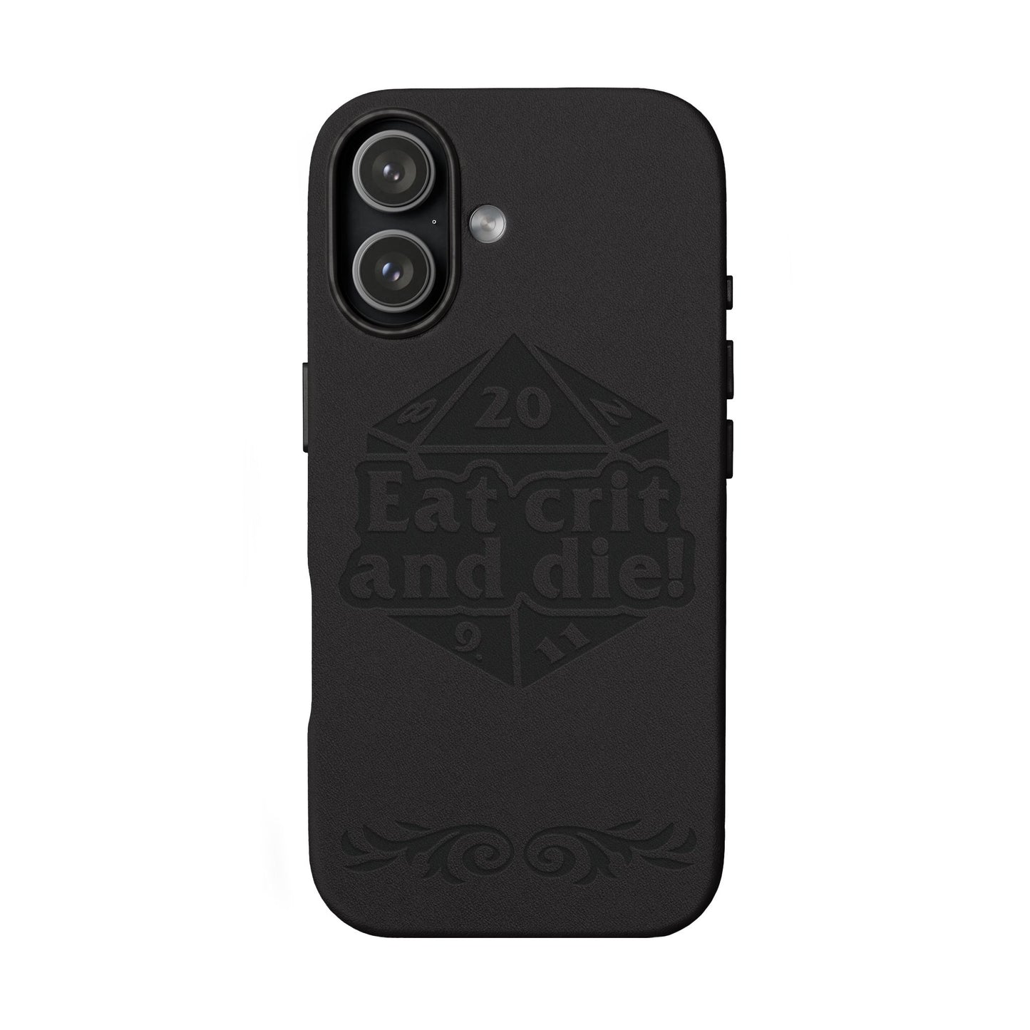 Eat Crit and Die! faux leather phone case