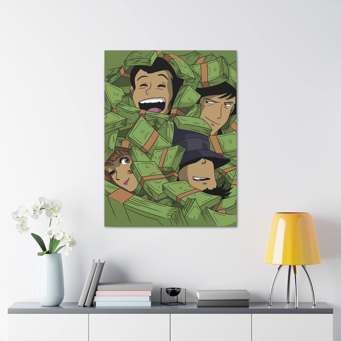Buried In Cash canvas wrap