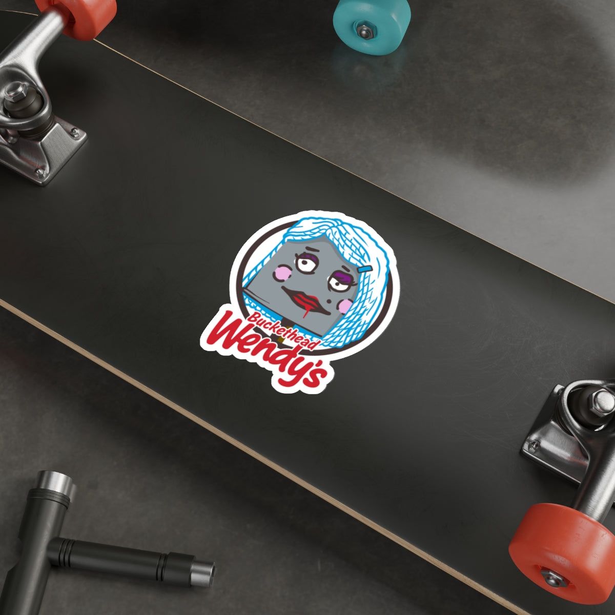Buckethead Wendy's vinyl sticker