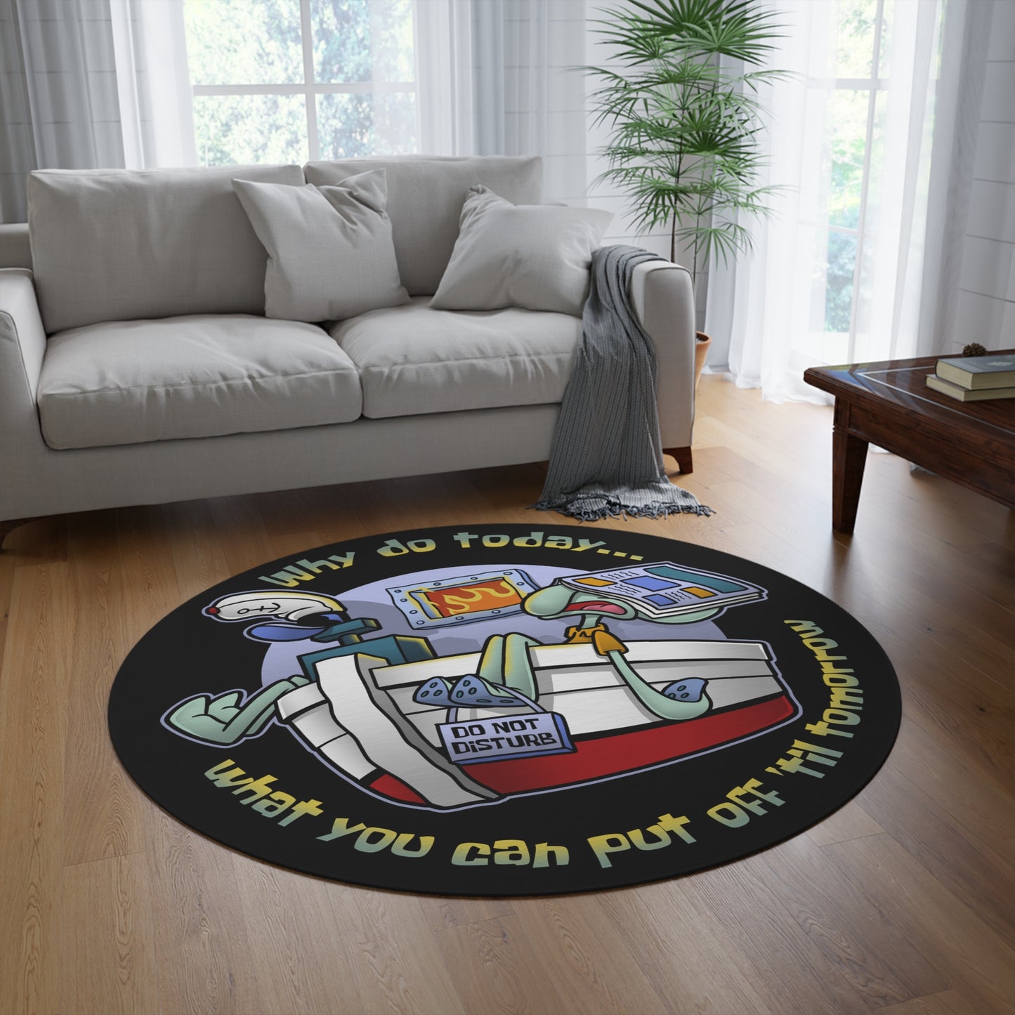 ProKRUSTination round rug