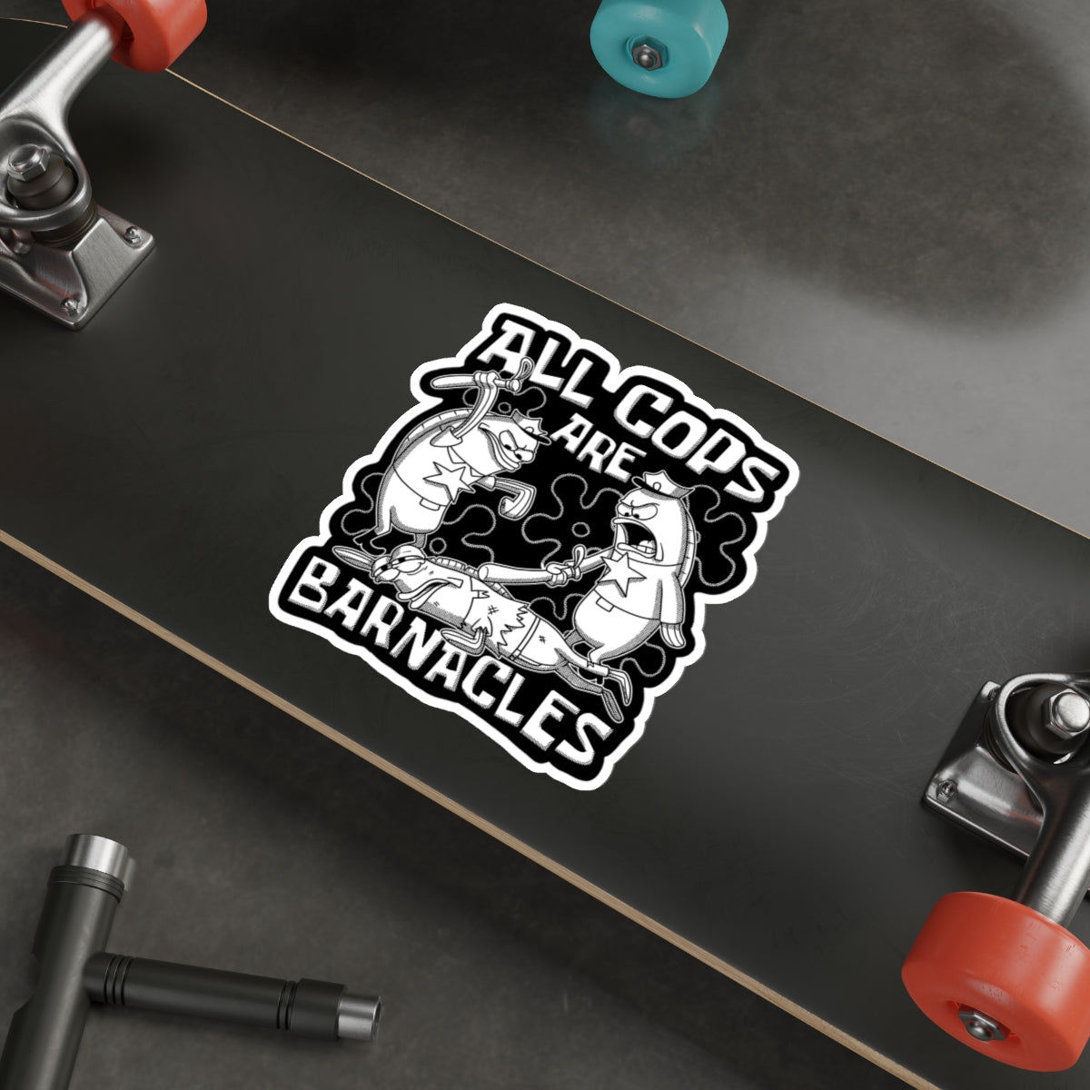 All Cops Are Barnacles V2 vinyl sticker