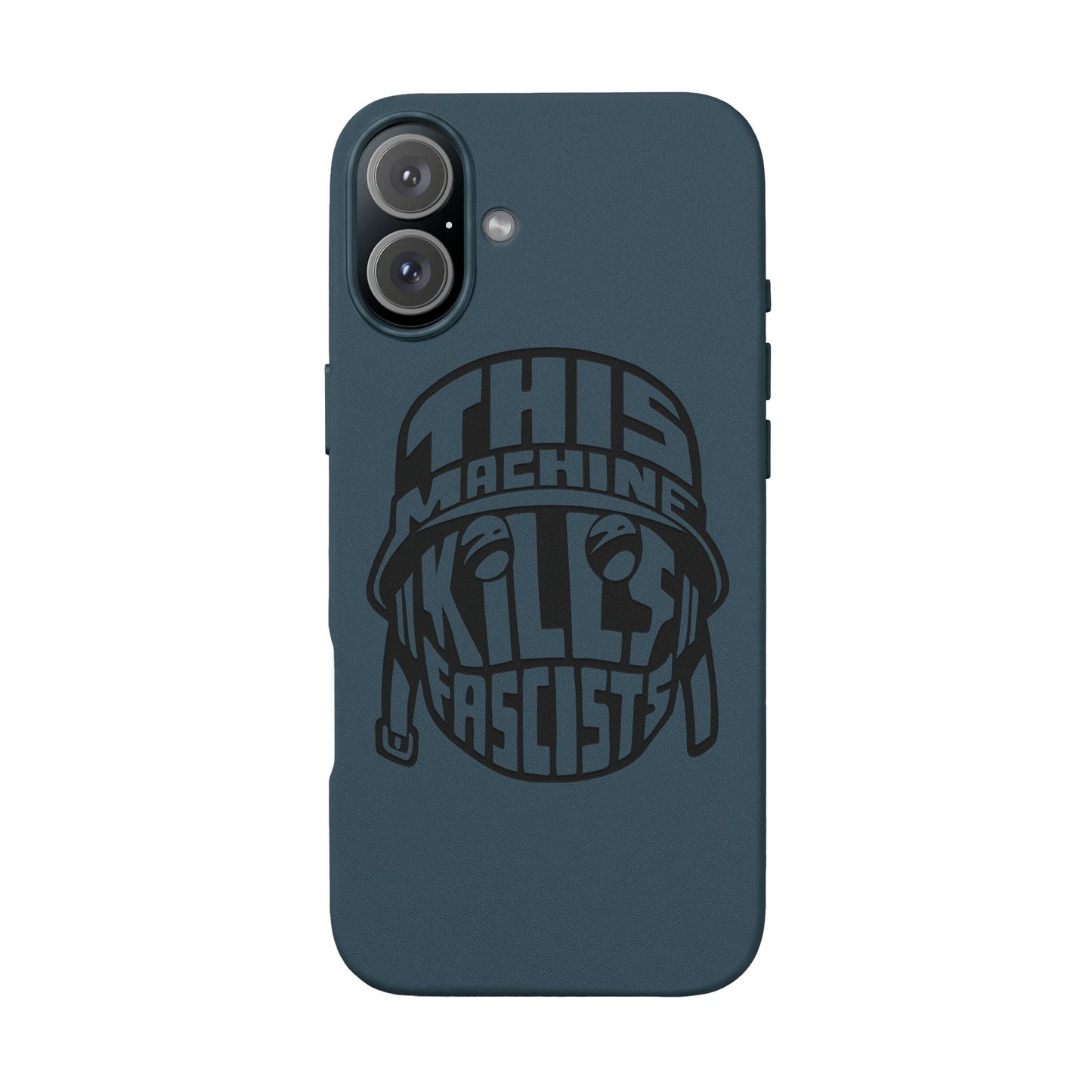 This Machine Kills Fascists faux leather phone case