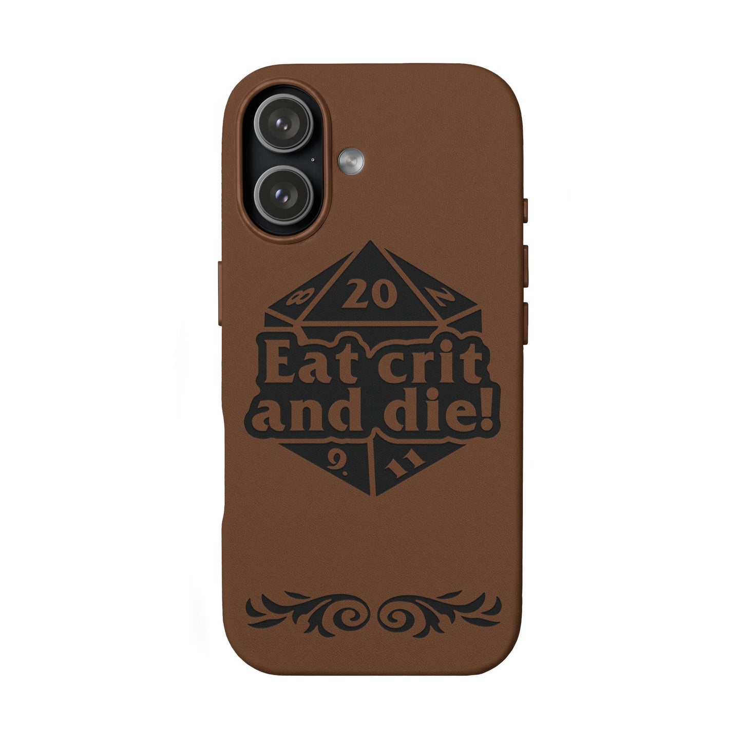 Eat Crit and Die! faux leather phone case