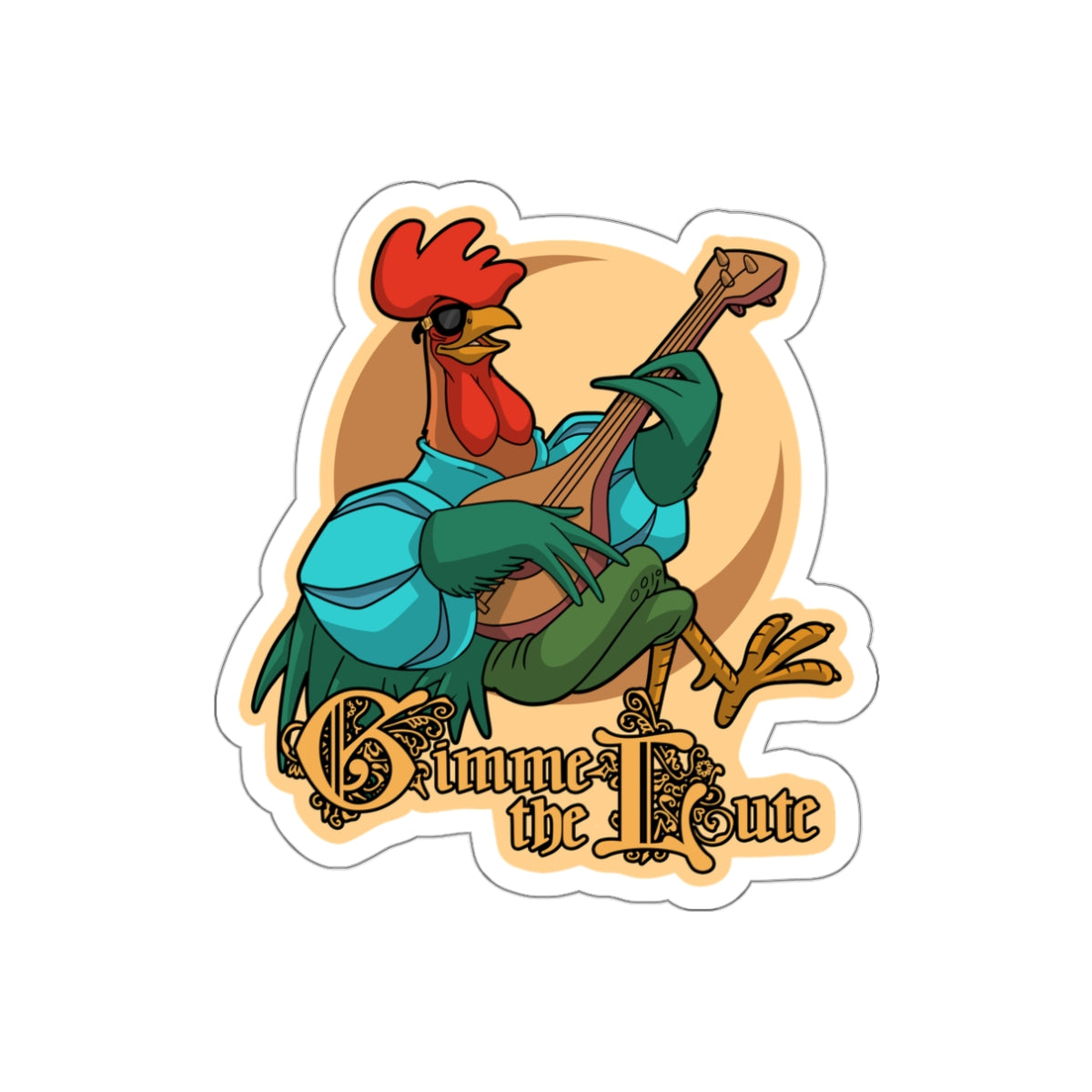 Gimme the Lute vinyl sticker